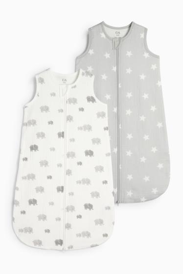 Unisex - Paquet de 2 - sac de dormir per a nadó - 6-18 mesos - blanc trencat
