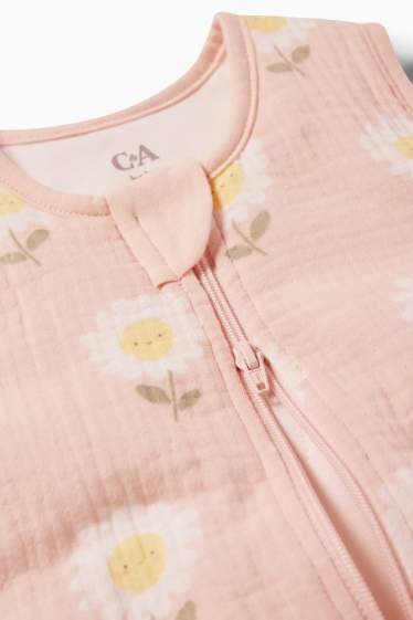 Baby Mädchen - Blümchen - Baby-Schlafsack - 6-18 Monate - rosa