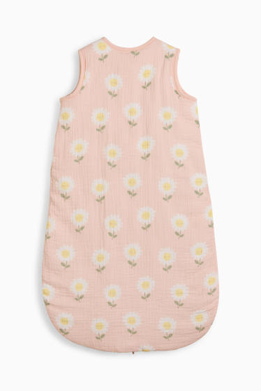 Baby Mädchen - Blümchen - Baby-Schlafsack - 6-18 Monate - rosa