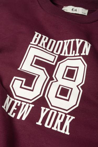 Kinder Mädchen - New York - Sweatshirt - bordeaux