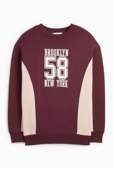 Kinder Mädchen - New York - Sweatshirt - bordeaux
