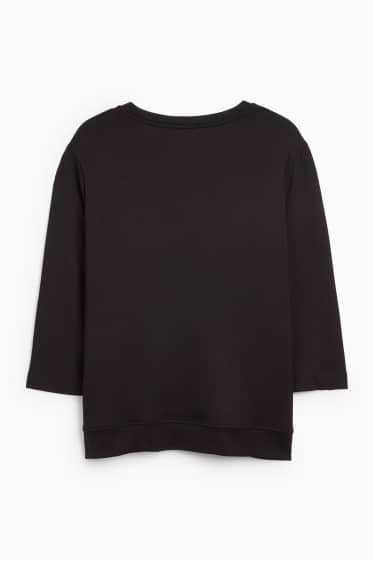 Femei - Tricou cu mânecă lungă - relaxed fit - negru