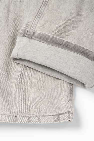 Kinder Buben - Cargo Jeans - Thermojeans - helljeansgrau