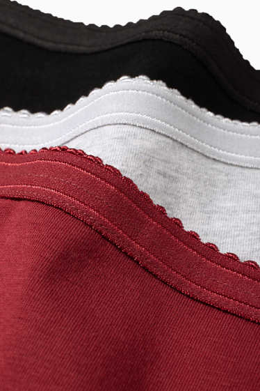 Mujer - Pack de 3 - bragas - negro