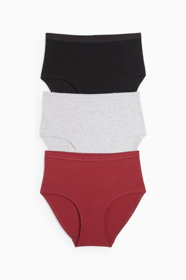 Mujer - Pack de 3 - bragas - negro