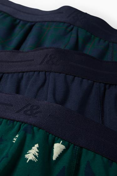 Herren - Multipack 3er - Trunks - dunkelgrün