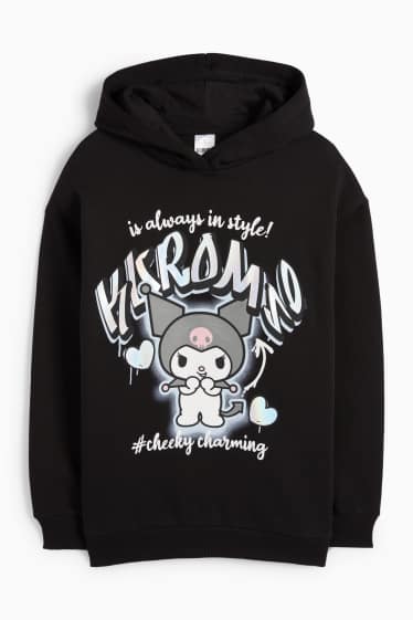 Children Girls - Kuromi - hoodie - black