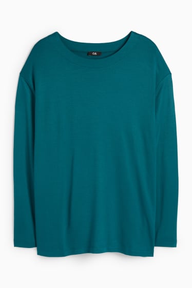 Damen - Langarmshirt - Relaxed Fit - grün