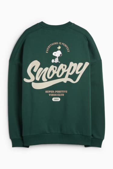 Femei - Bluză de molton - Peanuts - verde închis