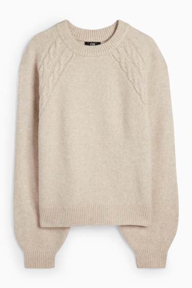 Femmes - Pull - beige clair