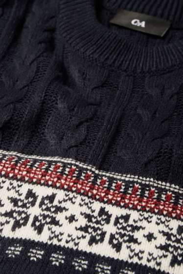 Men - Christmas jumper - dark blue
