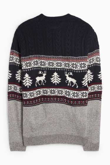Men - Christmas jumper - dark blue