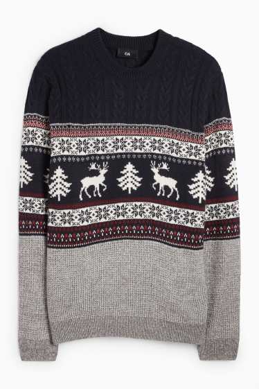 Men - Christmas jumper - dark blue