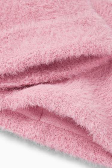 Niñas - Conjunto - gorro y bufanda tubular - 2 prendas - rosa
