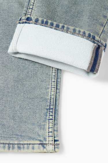 Copii - Băieți - Straight jeans - jeans termoizolanți - betelie extra îngustă - denim-albastru deschis