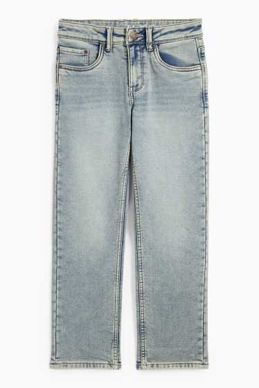 Copii - Băieți - Straight jeans - jeans termoizolanți - betelie extra îngustă - denim-albastru deschis