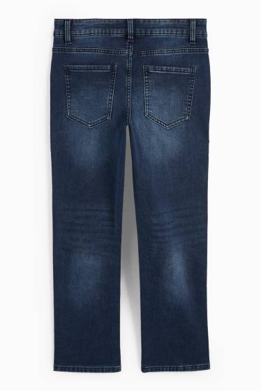 Enfants garçons - Straight jean - jean chaud - jog denim - taille extra-large - jean bleu foncé