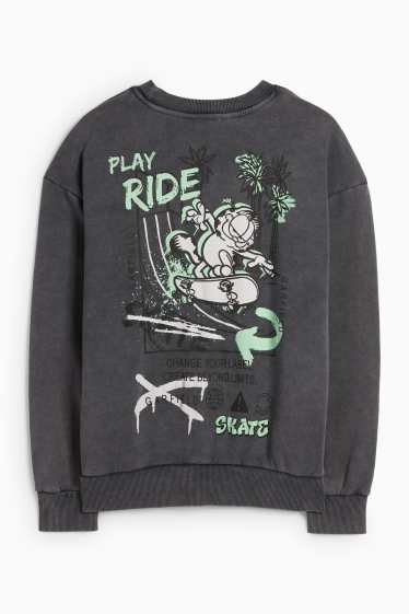 Kinderen: jongens - Garfield - sweatshirt - donkergrijs