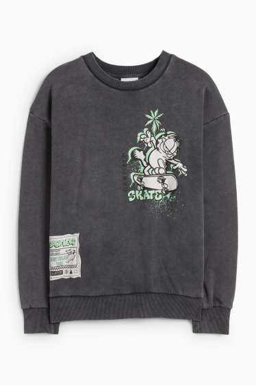 Kinderen: jongens - Garfield - sweatshirt - donkergrijs