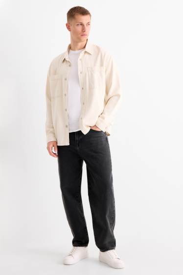 Men - Barrel jeans - denim-dark gray