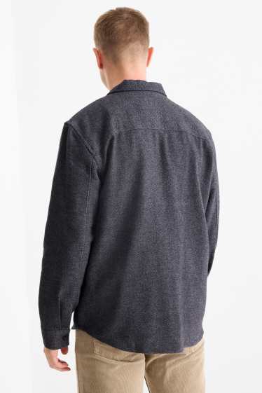 Home - Camisa - relaxed fit - Kent - gris fosc