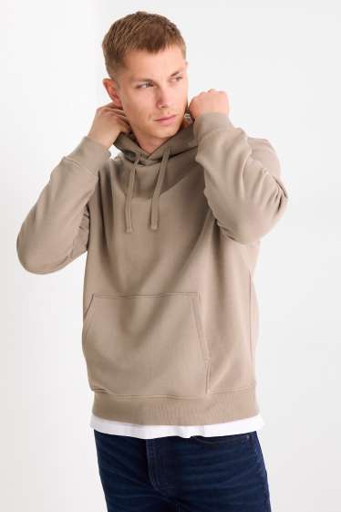 Heren - Hoodie - taupe