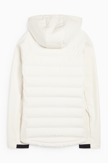Damen - Funktions-Thermojacke mit Kapuze - wasserabweisend - cremeweiss