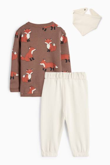 Baby Jungen - Fuchs - Baby-Outfit - 3 teilig - braun