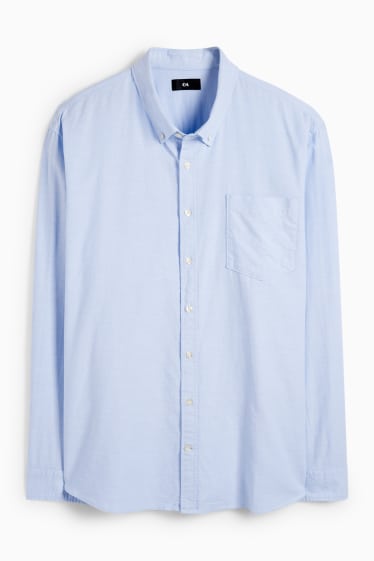 Herren - Hemd - Regular Fit - Button-down - hellblau
