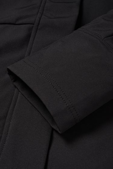 Dames - Softshelljas met capuchon - waterafstotend - 4 Way Stretch - zwart