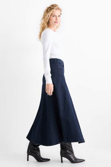 Women - Denim skirt - denim-dark blue