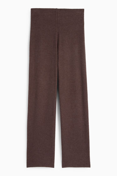 Femei - Pantaloni de trening - maro închis