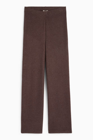 Femei - Pantaloni de trening - maro închis