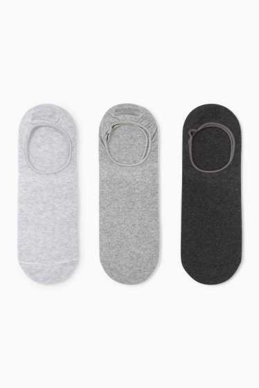 Home - Paquet de 3 - mitjons invisibles - gris/negre