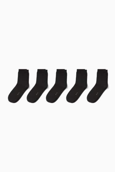 Dames - Set van 10 paar - sokken - zwart