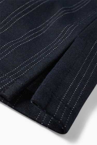 Femmes - Jupe short - fines rayures - bleu foncé