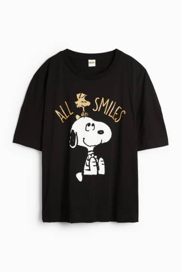 Femmes - T-shirt - regular fit - Peanuts - noir