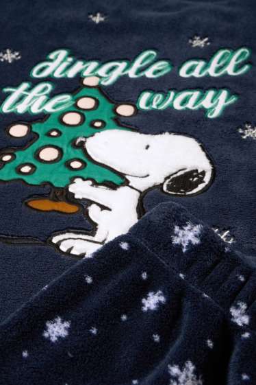 Damen - Weihnachts-Pyjama - Snoopy - dunkelblau