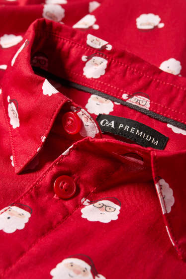 Enfants garçons - Père Noël - chemise de Noël - rouge / blanc