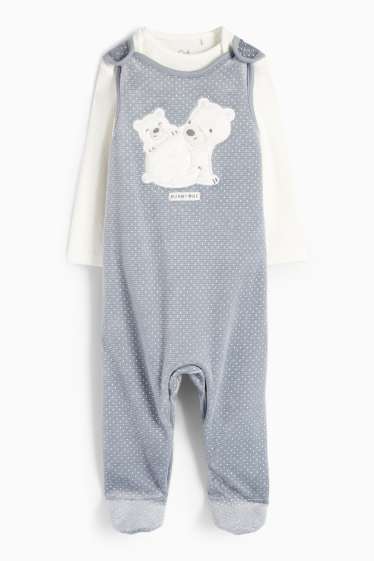 Unisex - IJsbeer - boxpakjeset - ribstof - 2-delig - grijs