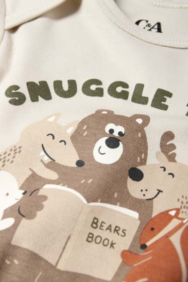 Baby Buben - Waldtiere - Baby-Body - hellbeige