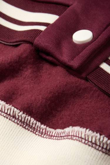 Copii - Fete - Cinnamoroll - jachetă tip college - bordo
