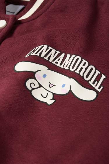 Copii - Fete - Cinnamoroll - jachetă tip college - bordo