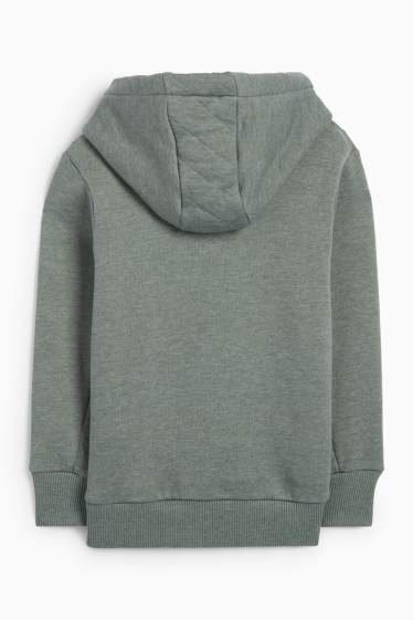 Children Boys - Fox and raccoon - hoodie - green