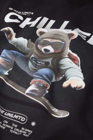 Enfants garçons - Snowboard - sweat à capuche - noir