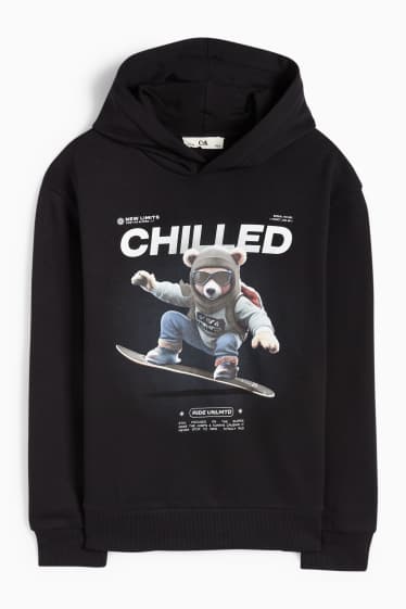 Enfants garçons - Snowboard - sweat à capuche - noir