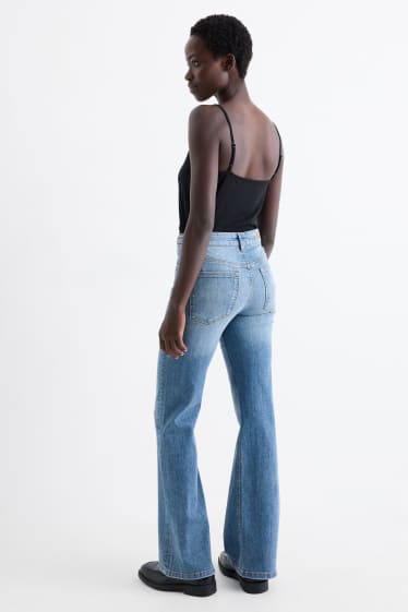 Damen - Flared Jeans - Mid Waist - LYCRA® - jeansblau