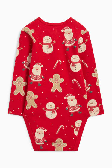 Unisex - Babbo Natale - body natalizio per neonati - rosso