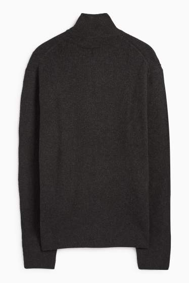 Men - Jumper - ribbed - black