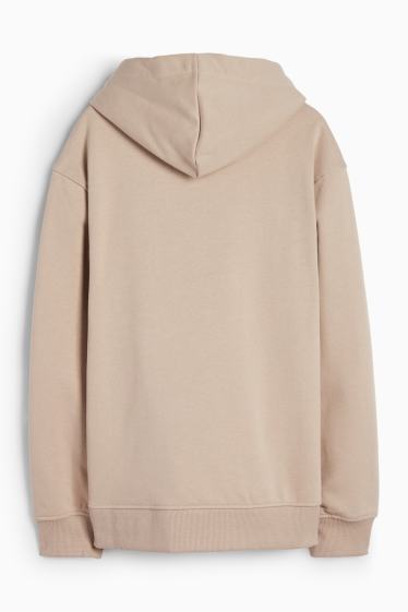 Kinderen: jongens - Haasje - hoodie - glanseffect - beige